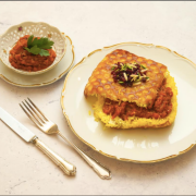 Vegetarian Mirza Ghasemi Tahdig Sandwich 